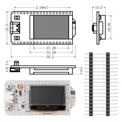 Heltec Automation LoRa ESP32 OLED Display Bluetooth WIFI IOT