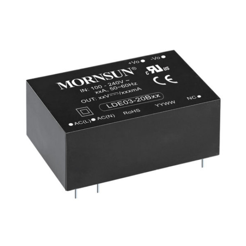 LDE03 20B24 Mornsun 85 264V AC To 24V DC 3W AC DC Converter Power