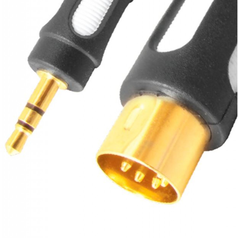 Mx Ep Stereo Male Plug Mm To Mx Pin Din Male Plug Cord Gold Plated