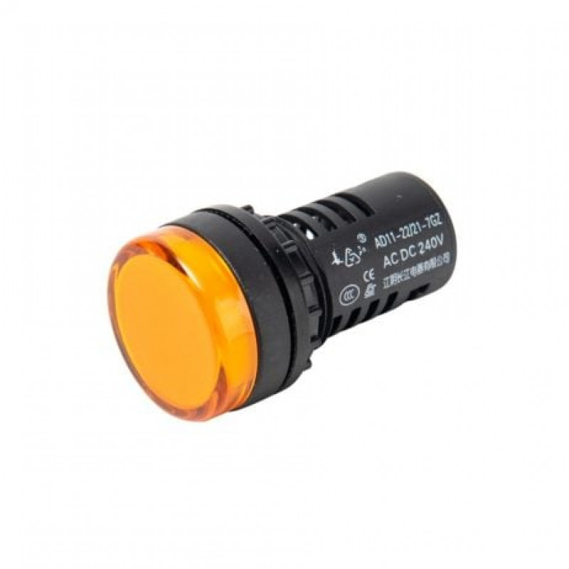 Yellow AC DC12V 16mm AD16 16C LED Power Pilot Signal Indicator Light