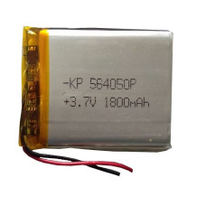 3.7V 1800mAH (Lithium Polymer) Lipo Rechargeable Battery Model KP-564050