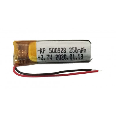 3.7V 250mAH (Lithium Polymer) Lipo Rechargeable Battery Model KP-500928