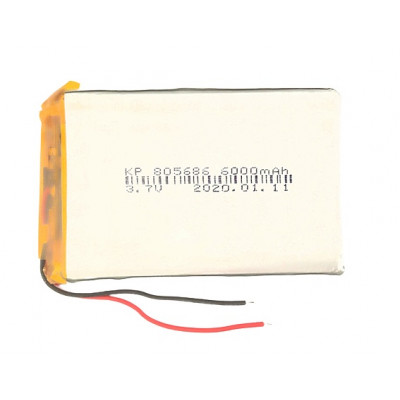 3.7V 6000mAH (Lithium Polymer) Lipo Rechargeable Battery Model KP-805686