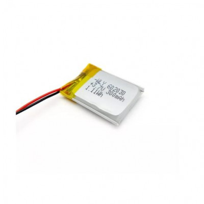 300 mAh 3.7V single cell Rechargeable LiPo Battery