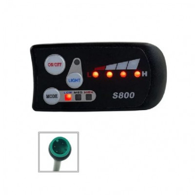 36V Electric Bicycle S800 LED Control Panel Display For Ebike with Waterproof Plug