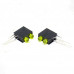 3MM Double Hole LED Light Holder with Yellow led Light (Pack of 10)