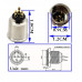 3Pin Mini XLR Connectors Male Socket