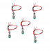 3V 5MM Green LED Metal Indicator Light with 20CMCable (Pack of 5)