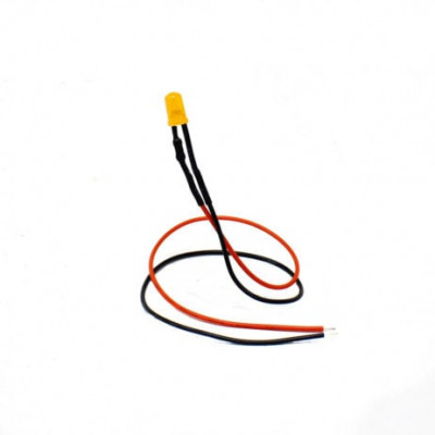 3V 5MM Orange LED Indicator Light with 20CMCable