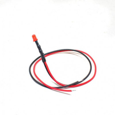 3V Red LED Indicator 8MM Light with 20CM Cable (Pack of 5)