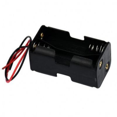 4 x AA Battery Holder Box with SM Male to Female Plug without CoverBack-to-Back