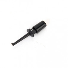 Round Small Single Test Hook Clip Test Probe Black - 43mm 