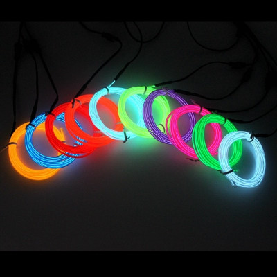 5 Meter Neon Light Dance Party Decor Light Neon LED Lamp Flexible EL Wire Rope Tube Waterproof LED Strip - Only EL Wire - YELLOW