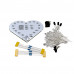 5V USB DIY Colorful LED Kit Heart Shape Light Control Kit White PCB