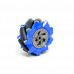 80mm-A Mecanum Wheel Compatible with 6.7mm Coupling (Pack of 4)-Blue