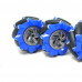 80mm-A Mecanum Wheel Compatible with 6.7mm Coupling (Pack of 4)-Blue