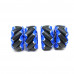 80mm-A Mecanum Wheel Compatible with 6.7mm Coupling (Pack of 4)-Blue