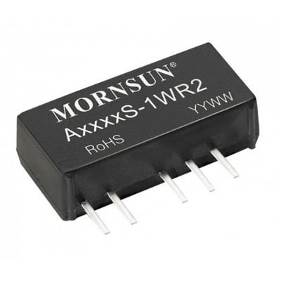 A0315S-1WR2 Mornsun 3.3V to ±15V DC-DC Converter 1W Power Supply Module - Ultra Compact SIP Package