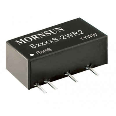 B1212S-2WR2 Mornsun 12V to 12V DC-DC Converter 2W Power Supply Module - Miniature SIP Package