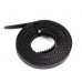 Black Open Ended GT2 Belt Width 6mm with Steel Wire (Hard Handfeel)