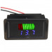 Blue 12-60V Dual Display Automatic Identification Waterproof Voltage Meter