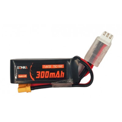 Bonka 7.4V 300mAh 75C 2S Lipo Battery