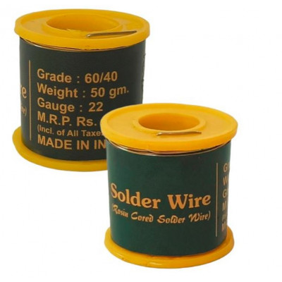 DL 50gm 22 Gauge 60/40 Grade Rosin Cored Solder Wire