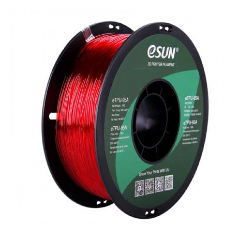 eSUN eTPU-95A-Transparent Red-1kg/spool buy online at Low Price in ...