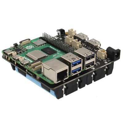 Geekworm X1202 4-Cell 18650 5.1V 5A UPS HAT for Raspberry Pi 5 Series ...