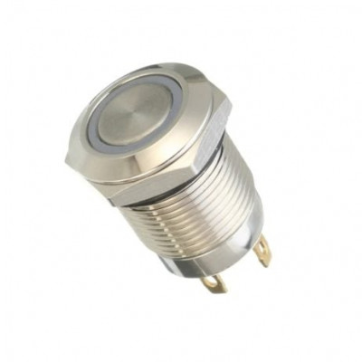 Green 22 mm 220 V LATCHING Metal Switch