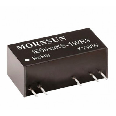 IE0515KS-1WR3 Mornsun 5V to ±15V DC-DC Converter 1W Power Supply Module - Compact SIP Package