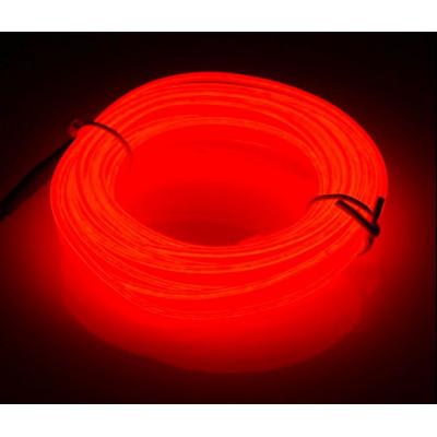 5 Meter Neon Light Dance Party Decor Light Neon LED Lamp Flexible EL Wire Rope Tube Waterproof LED String - Only EL Wire - ORANGE