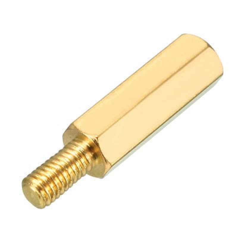 M3 3x25mm Male to Female Brass Hexagonal Standoff Spacers