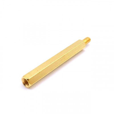 M3 X 40mm Male to female Brass Hex Threaded Pillar Standoff Spacer - 2 Pieces pack