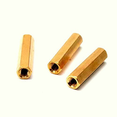 M4 X 20mm Female to Female Brass Hex Threaded Pillar Standoff Spacer - 2 Pieces pack