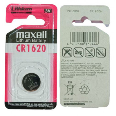 Maxell CR1620 (Original) 3V Lithium Coin Cell Battery Industrial Grade ...