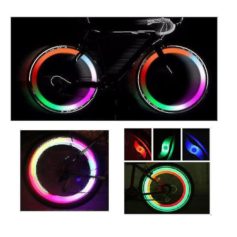 Motorcycle Bicycle Bike Silicone Wheel Bike Lamp, Red LED buy online at ...