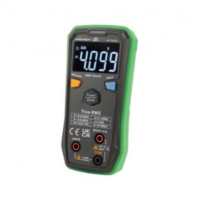 MULTICOMP PRO MP730835 Handheld Digital Multimeter Smart, AC/DC Current/Voltage, Capacitance Resistance, True RMS, 4 Digits