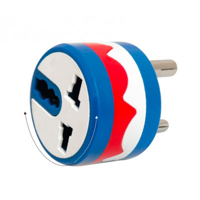 MX 3 Pin Universal Round Conversion Plug Rotatable Upto 180º (MX-3398)