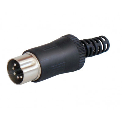 MX 4 Pin DIN Male Connector Copper Plated Plug (MX-107)