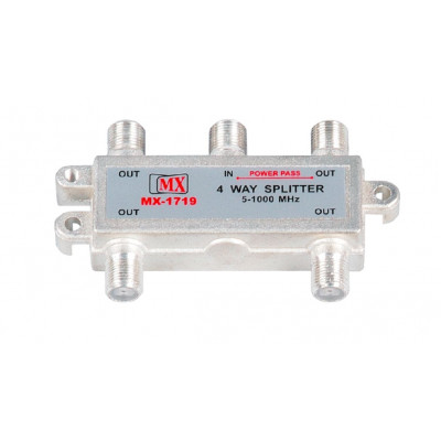 MX 4 Way Splitter Mini 1 GHz All Power Pass (MX-1719A)