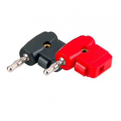 MX 4mm Banana Right Angle Male Connector Stackable From Rear For 2mm Male Plug Spring Loaded Cable Entry Beryllium Copper (MX-1402)