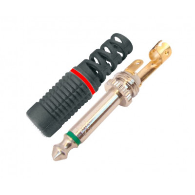 MX 6.35mm P-38 Mono Male Connector Super Deluxe Copper Plated Contact Gold Plated (MX-65GP)