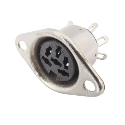 MX DIN Female Connector Metal 4 Pin Socket (MX-123)