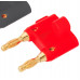 MX Dual Banana Male Plug Connector Red and Black Beryllium Copper (MX-832)