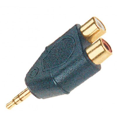 MX EP Stereo Male 3.5mm Plug To MX 2 RCA Female Socket Connector Gold Plated (MX-629)