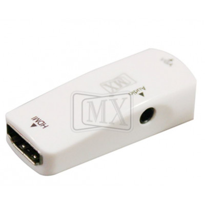 MX HDMI Female Socket To VGA + EP Stereo Female Converter with 3.5mm Audio Cable (MX-3534B)