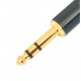 MX P-38 Stereo Male Plug Connector Full Metal with Spring Black Coated Tip Gold Plated For 8mm Cable (MX-2568)