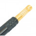 MX P-38 Stereo Male Plug Connector Full Metal with Spring Black Coated Tip Gold Plated For 8mm Cable (MX-2568)