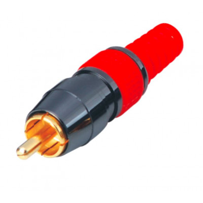 MX RCA Male Connector Professional Grade Gold Plated BK/RD/BL/GR with Locking Systems (MX-2565)